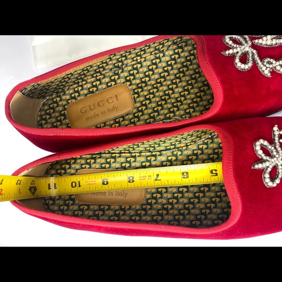 Gucci Men's Velluto Marmara Rosso Loafers SIZE 10 Alessandro Michele Edition - Picture 10 of 11